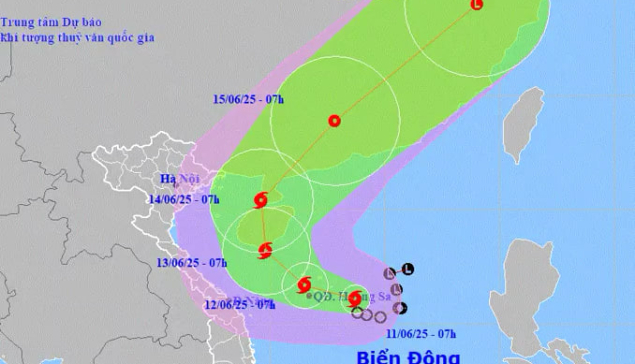 Áp thấp nhiệt đới mạnh lên thành bão – Cảnh báo cơn bão đầu tiên trên Biển Đông năm 2025