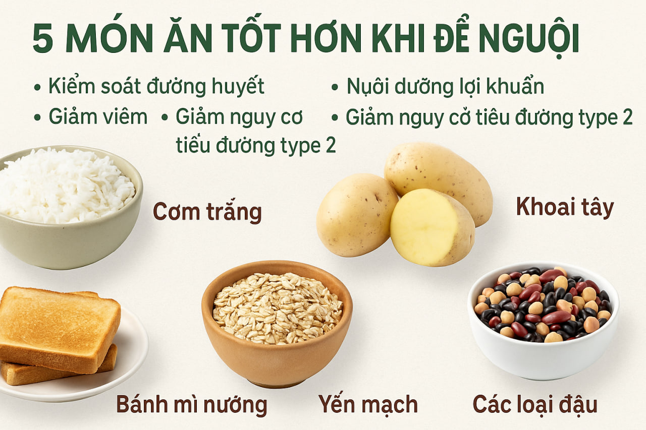 5 Món ăn tốt hơn khi để nguội – Bí quyết kiểm soát đường huyết và nuôi dưỡng lợi khuẩn
